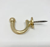 Solid Brass Hook or Hanging & Organizing in Home, Office, & Garden Spaces with a Timeless Appeal